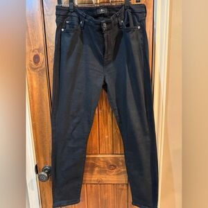 7 For All Mankind Women's Black Ankle Skinny Jeans